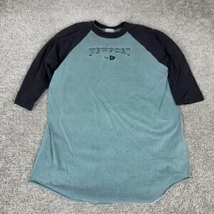 VINTAGE Newport Rhode Island Shirt Mens XL Green Black 3/4 Raglan Sleeve 90s